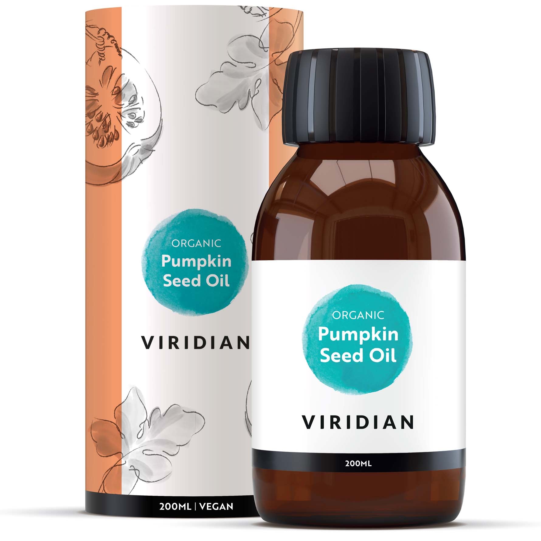 100% Organic Pumpkin Seed Oil 200ml – Viridian Nutrition